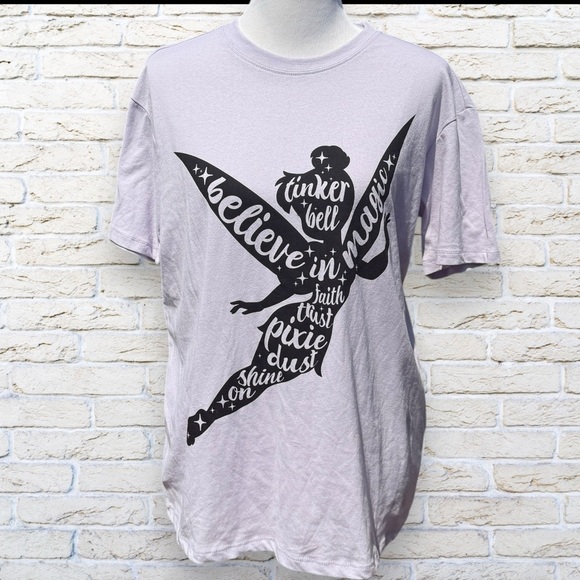 NWT Graphic T-Shirt with Tinkerbell Design from Disney -Size Large - Picture 1 of 5